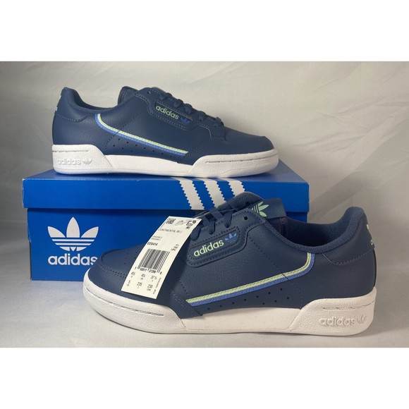 ADIDAS Continental 80 Woman Size 7 Blue Sneakers Fashion Casual Athletic NEW - Picture 1 of 7